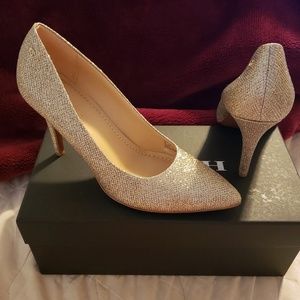 Coach gold heels